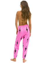Classic BOLT STITCH REPEAT SWEATPANTS - NEON PINK BLACK