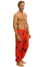 Classic BOLT STITCH REPEAT SWEATPANTS - RED BLACK