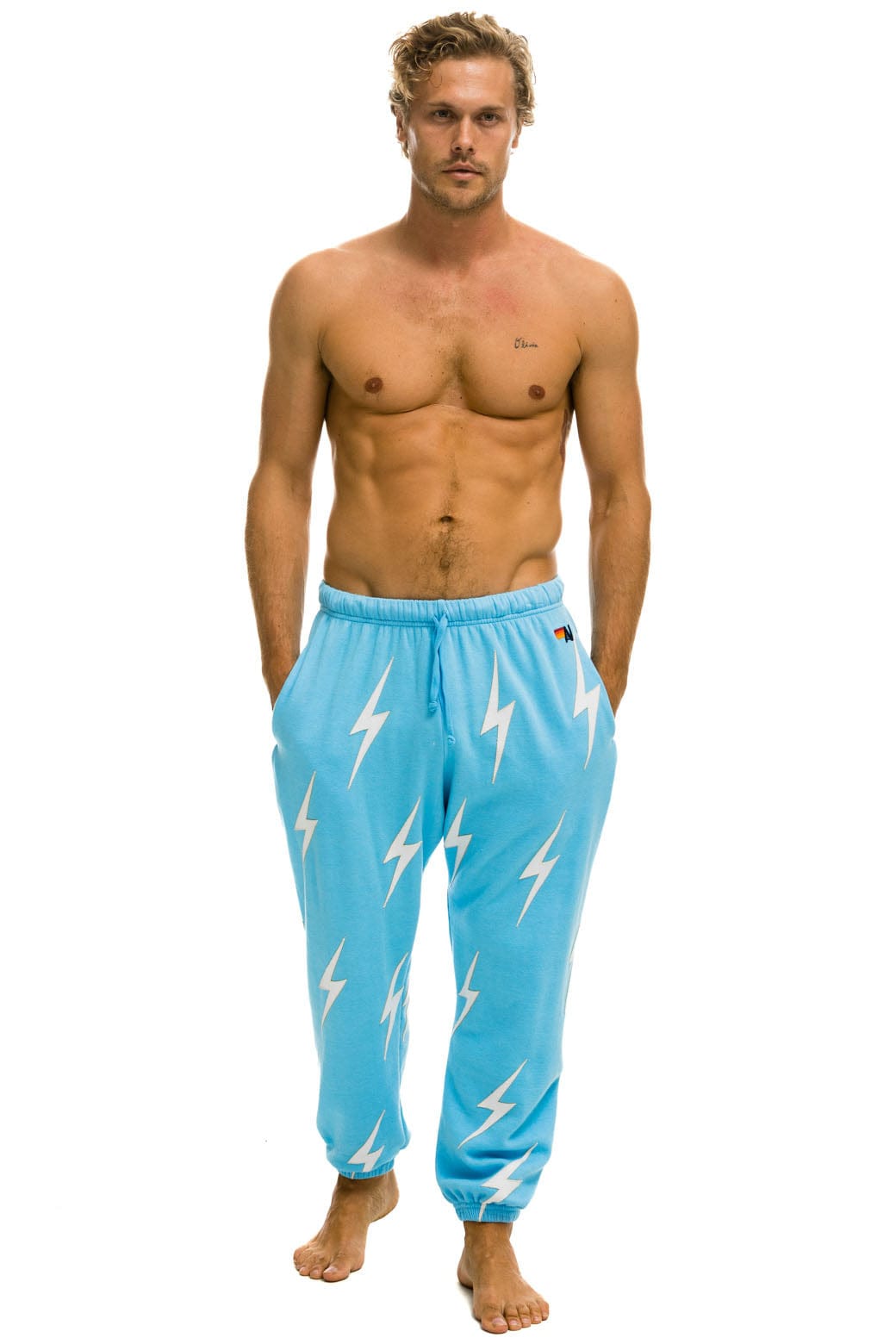 Classic BOLT STITCH REPEAT SWEATPANTS - SKY WHITE