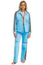 Classic BOLT STRIPE HI RISE WIDE-LEG GYPSY JEAN - SKY