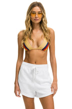 Classic BOLT STRIPE LOUNGER SHORT - WHITE