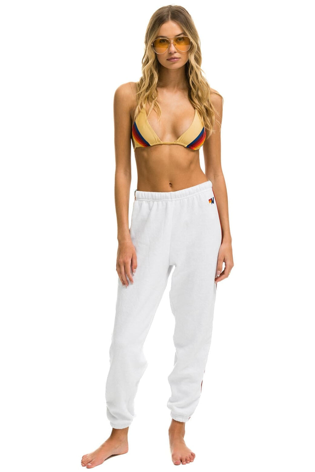 Classic BOLT STRIPE SWEATPANTS - WHITE