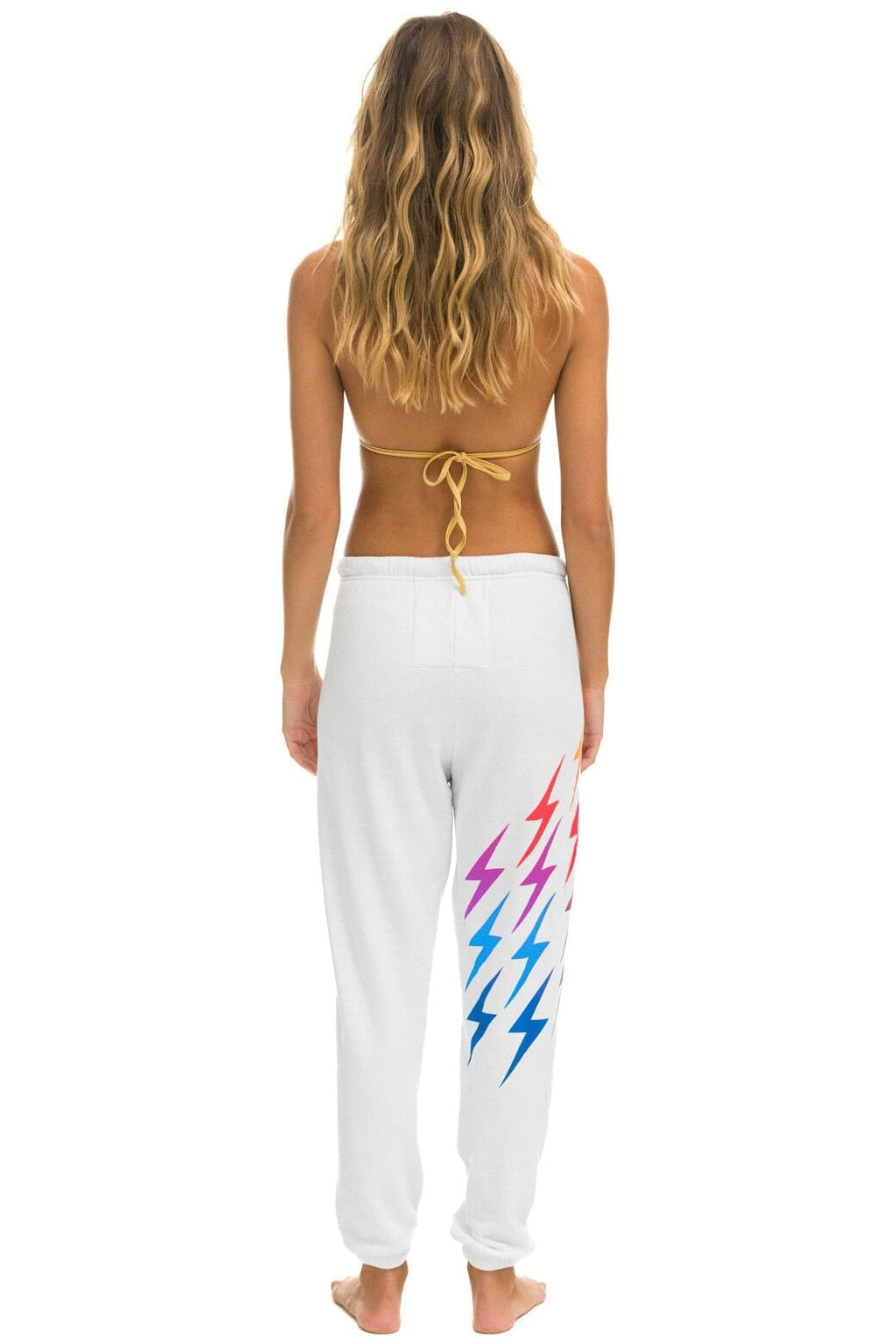 Classic BOLT GRADIENT SWEATPANTS - WHITE RAINBOW