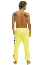 Classic CHECK LEG SWEATPANTS - NEON YELLOW