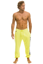 Classic CHECK LEG SWEATPANTS - NEON YELLOW