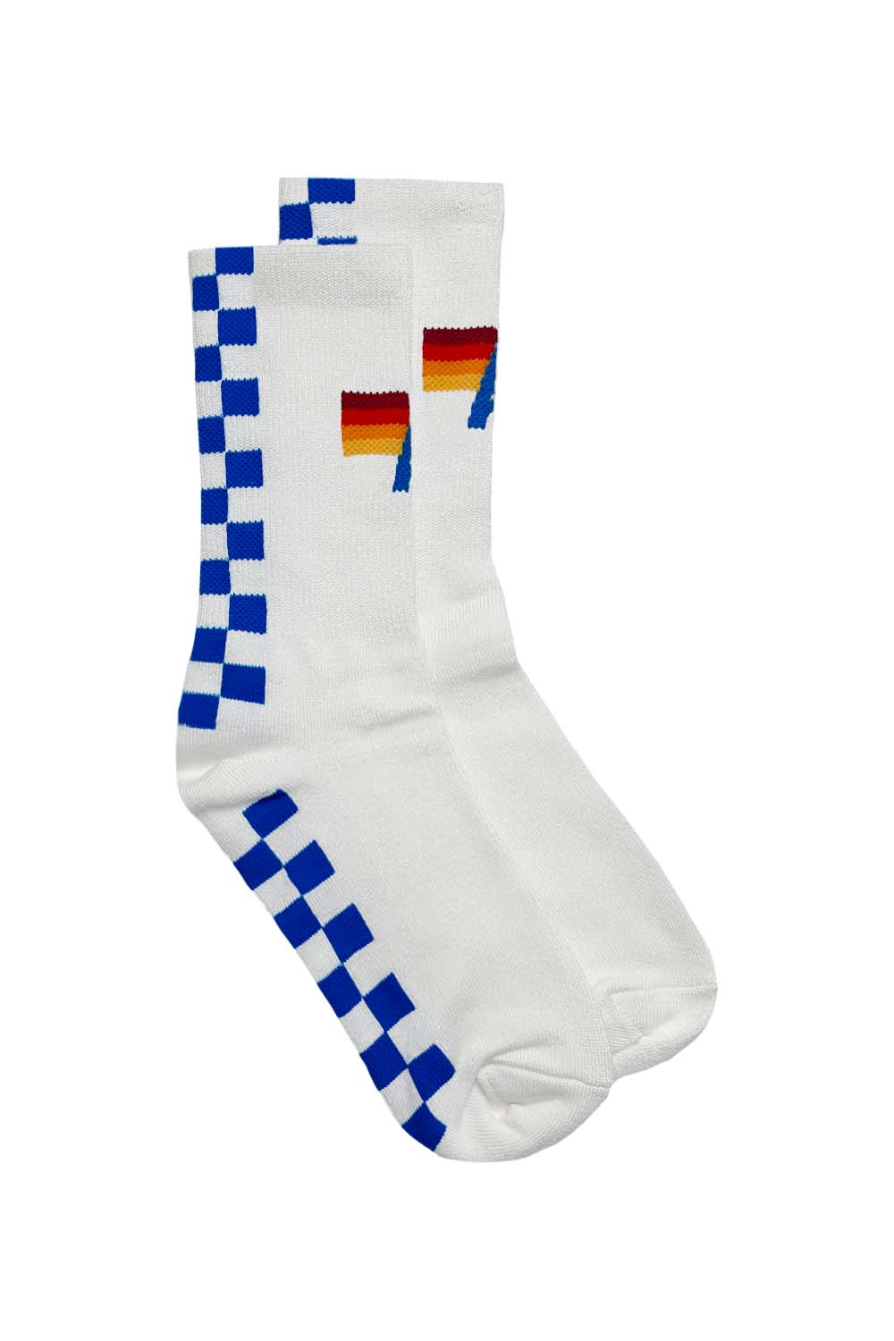 Classic CHECKERED SOCK - WHITE OCEAN