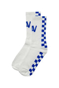 Classic CHECKERED SOCK - WHITE OCEAN