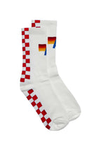 Classic CHECKERED SOCK - WHITE RED