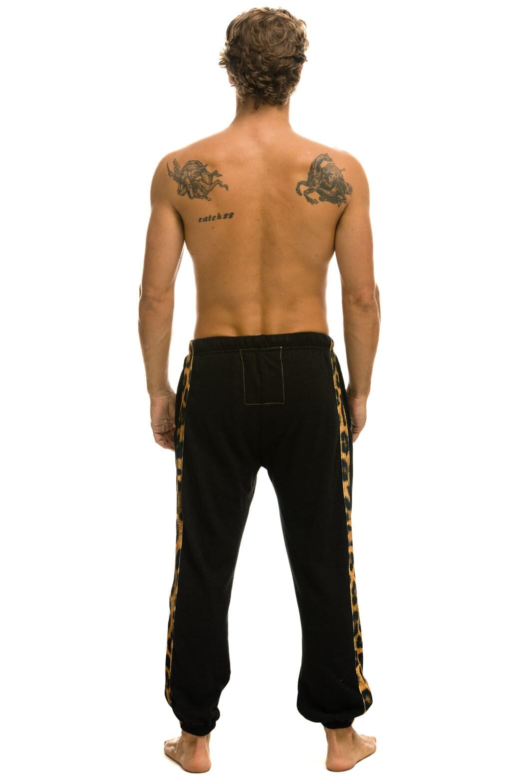 Classic CHEETAH STRIPE SWEATPANTS - BLACK CHEETAH