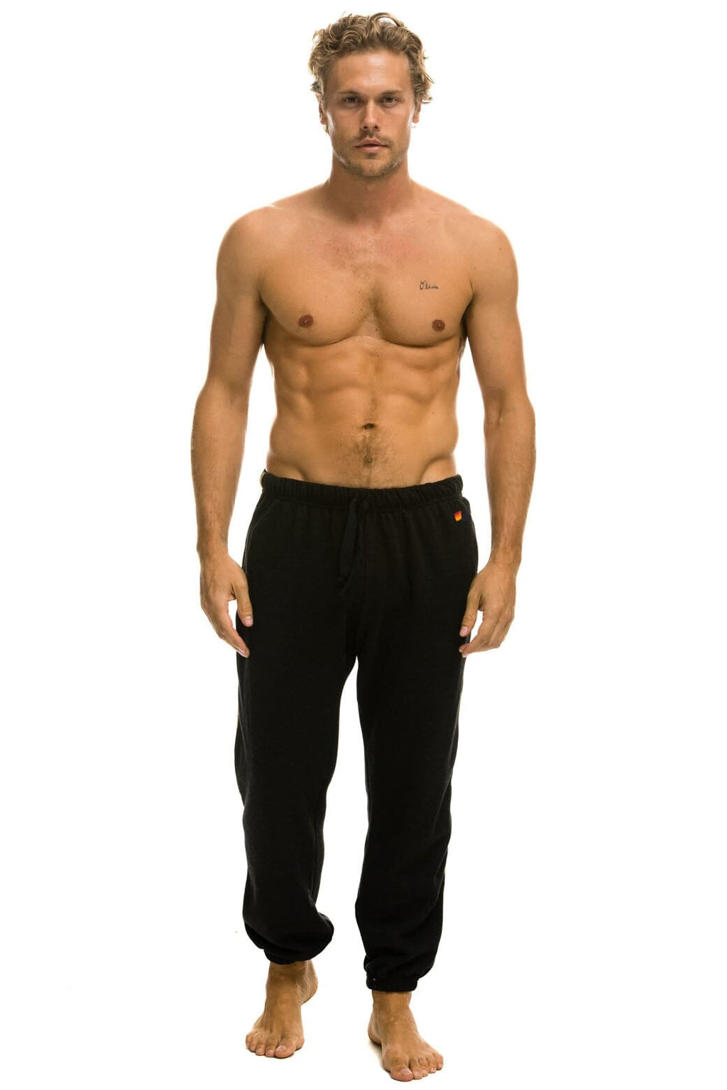 Classic CHEETAH STRIPE SWEATPANTS - BLACK CHEETAH