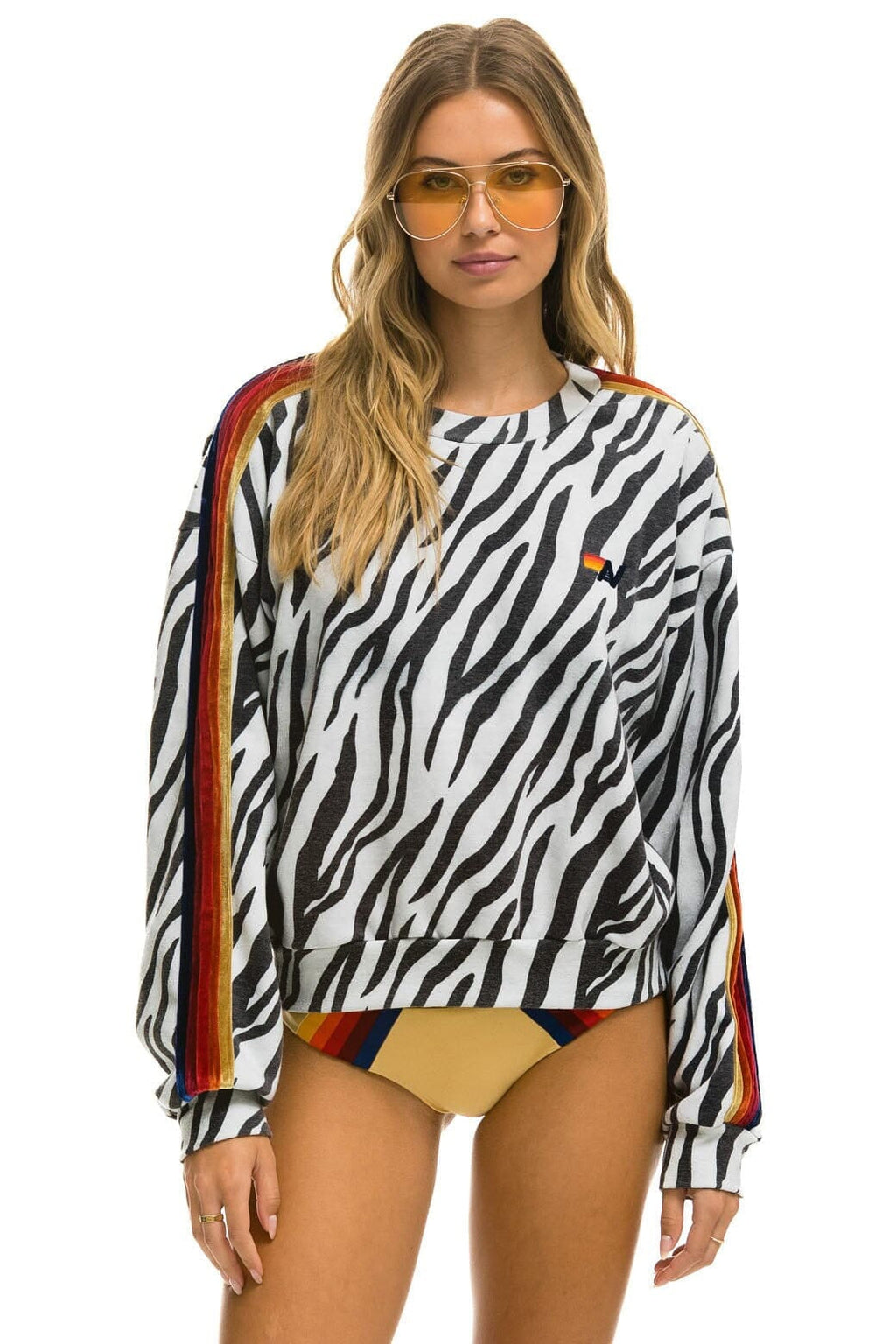 Classic CLASSIC RELAXED FIT CREW SWEATSHIRT - ZEBRA