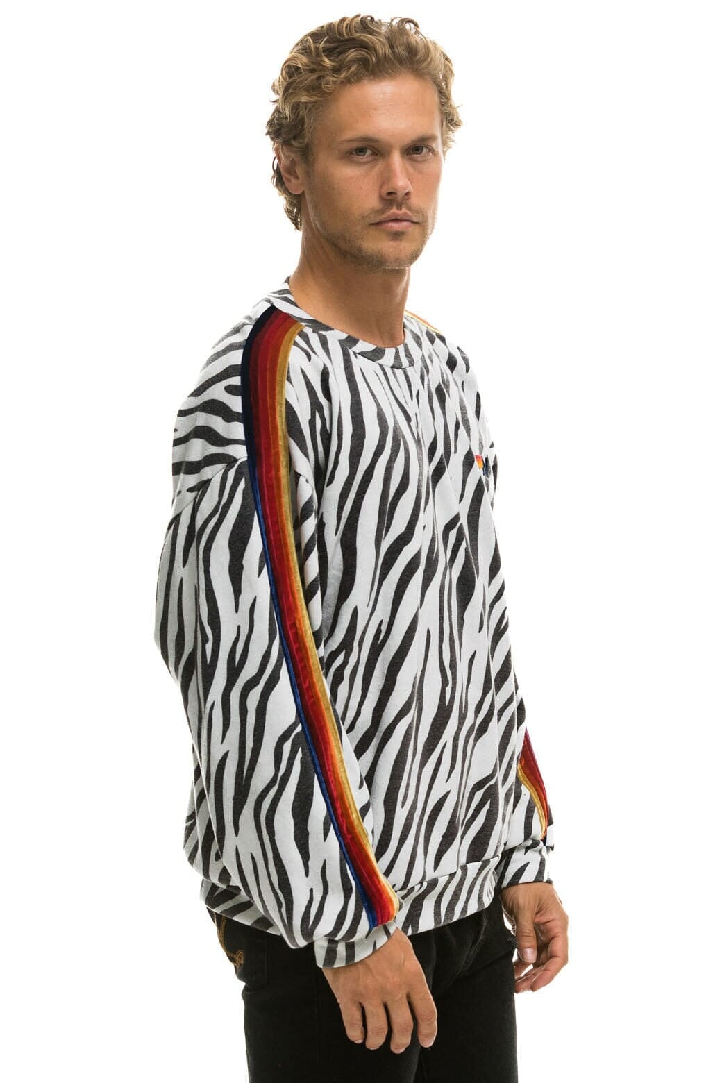 Classic CLASSIC RELAXED FIT CREW SWEATSHIRT - ZEBRA