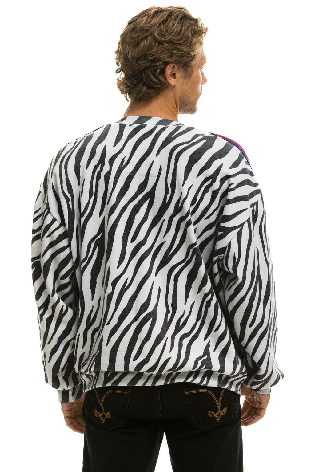 Classic CLASSIC RELAXED FIT CREW SWEATSHIRT - ZEBRA