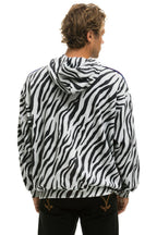 Classic CLASSIC RELAXED PULLOVER HOODIE WITH ZIPPER POCKETS - ZEBRA