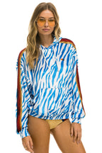 Classic CLASSIC VELVET RELAXED PULLOVER HOODIE - BLUE TIGER