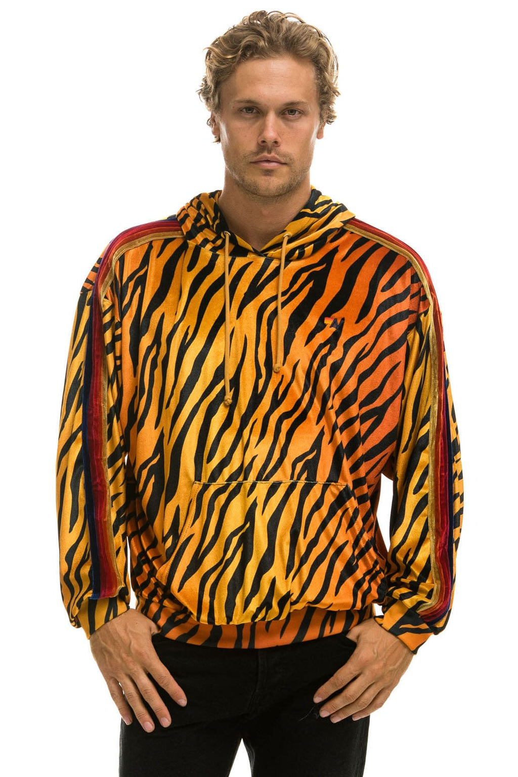 Classic CLASSIC VELVET RELAXED PULLOVER HOODIE - TIGER