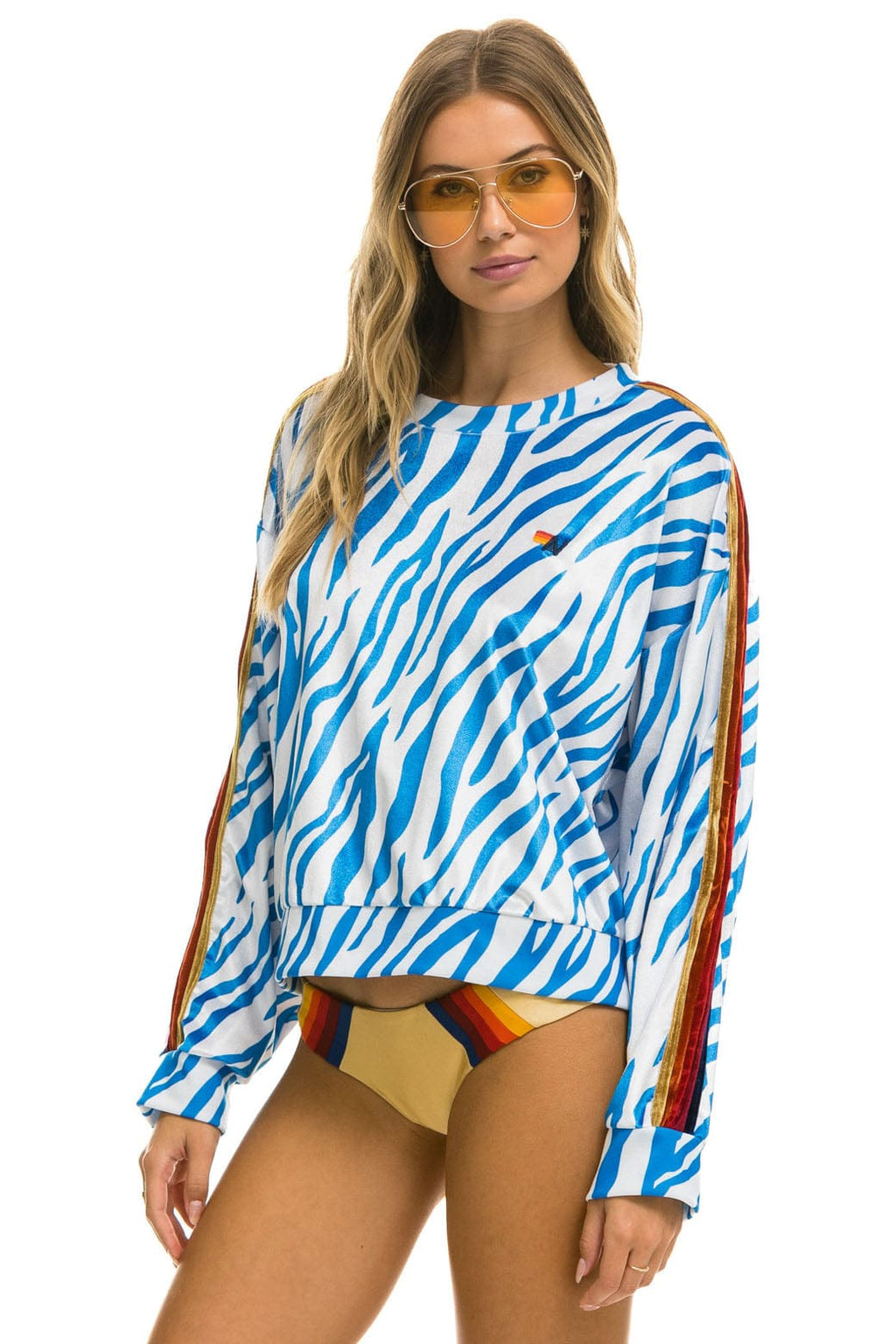 Classic CLASSIC VELVET RELAXED SWEATSHIRT - BLUE TIGER