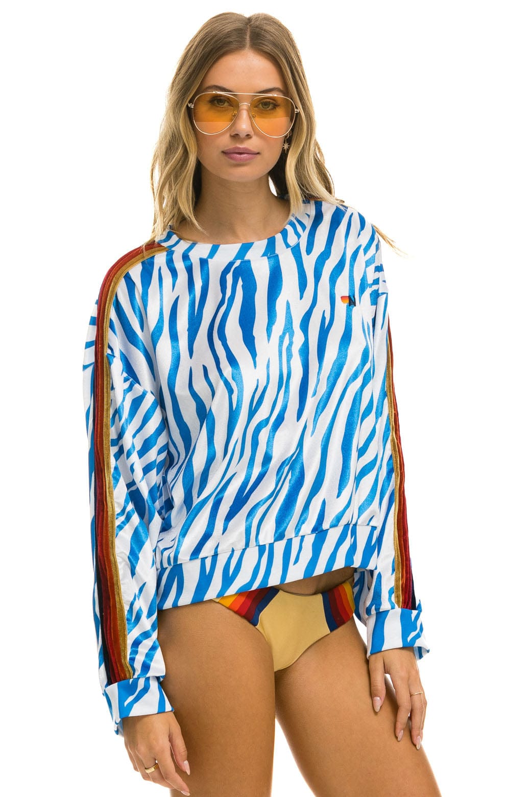 Classic CLASSIC VELVET RELAXED SWEATSHIRT - BLUE TIGER