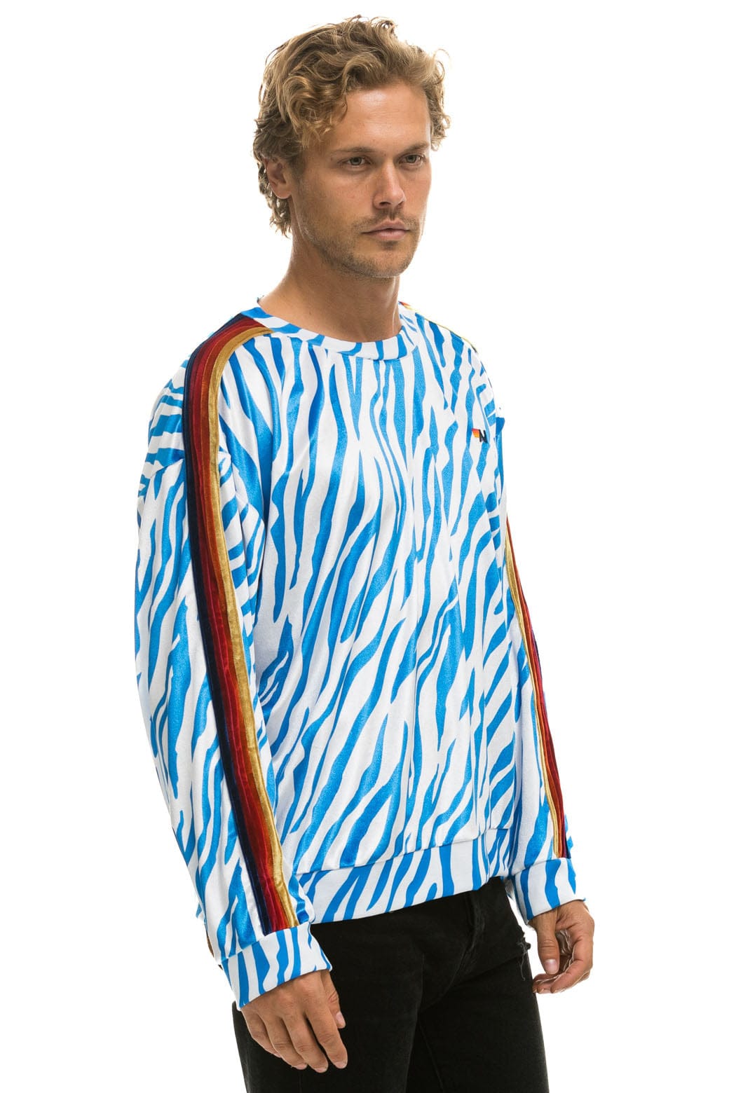 Classic CLASSIC VELVET RELAXED SWEATSHIRT - BLUE TIGER