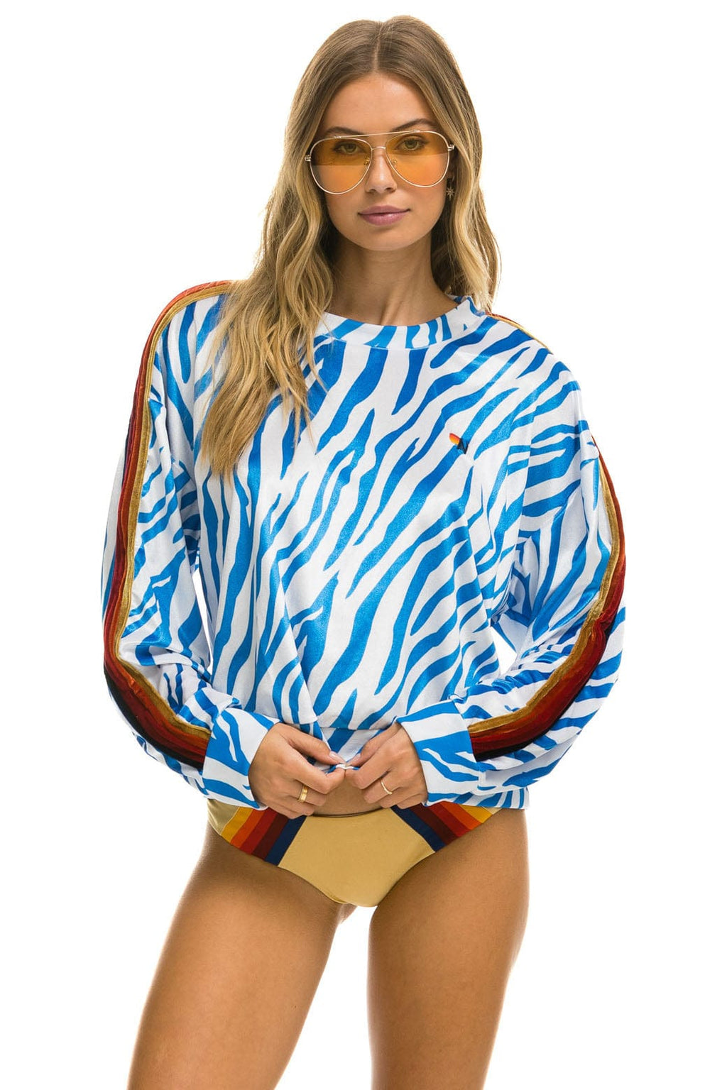 Classic CLASSIC VELVET RELAXED SWEATSHIRT - BLUE TIGER