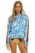 Classic CLASSIC VELVET RELAXED SWEATSHIRT - BLUE TIGER