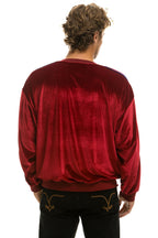 Classic CLASSIC VELVET RELAXED SWEATSHIRT - RED