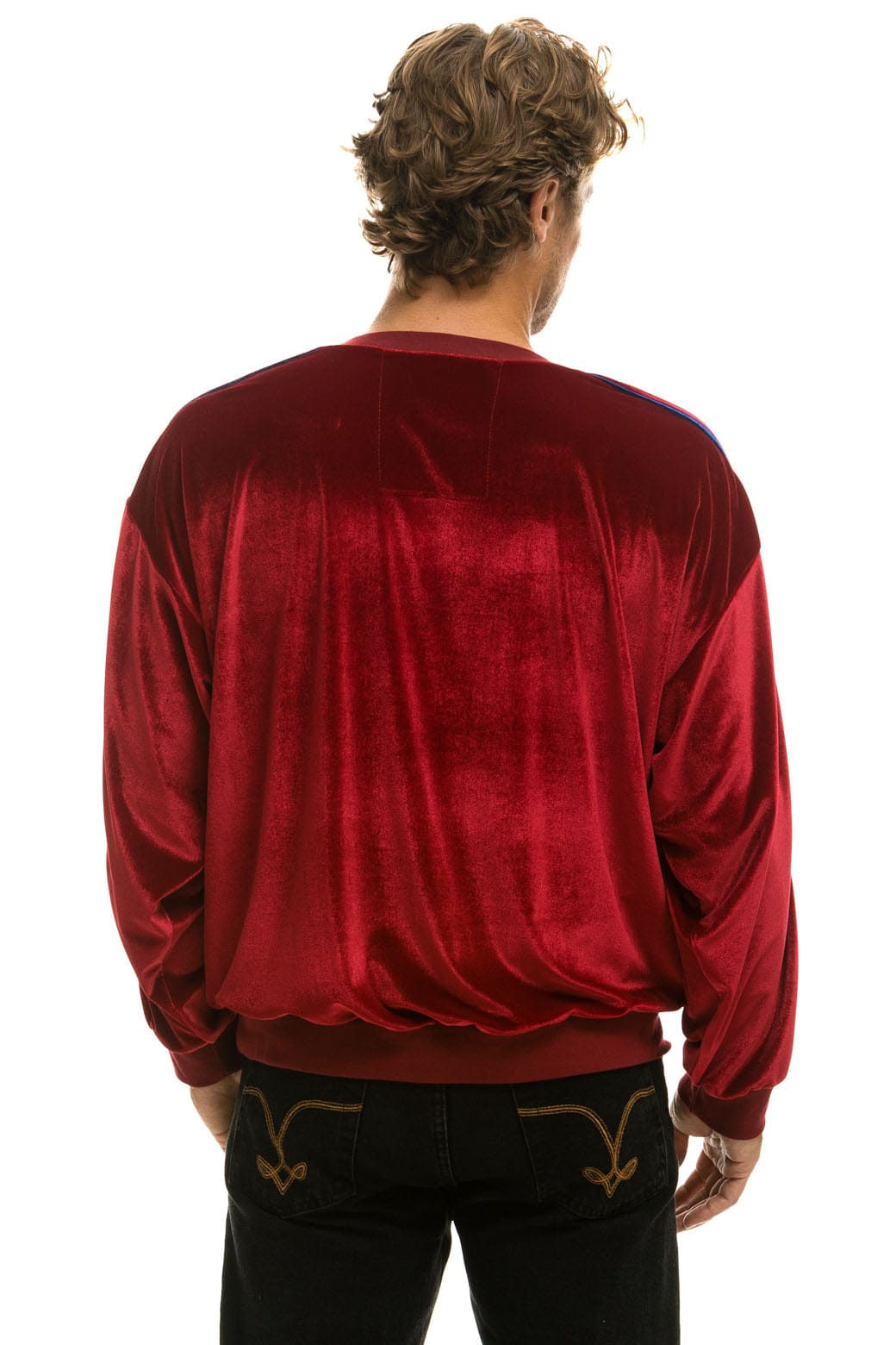 Classic CLASSIC VELVET RELAXED SWEATSHIRT - RED