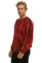 Classic CLASSIC VELVET RELAXED SWEATSHIRT - RED
