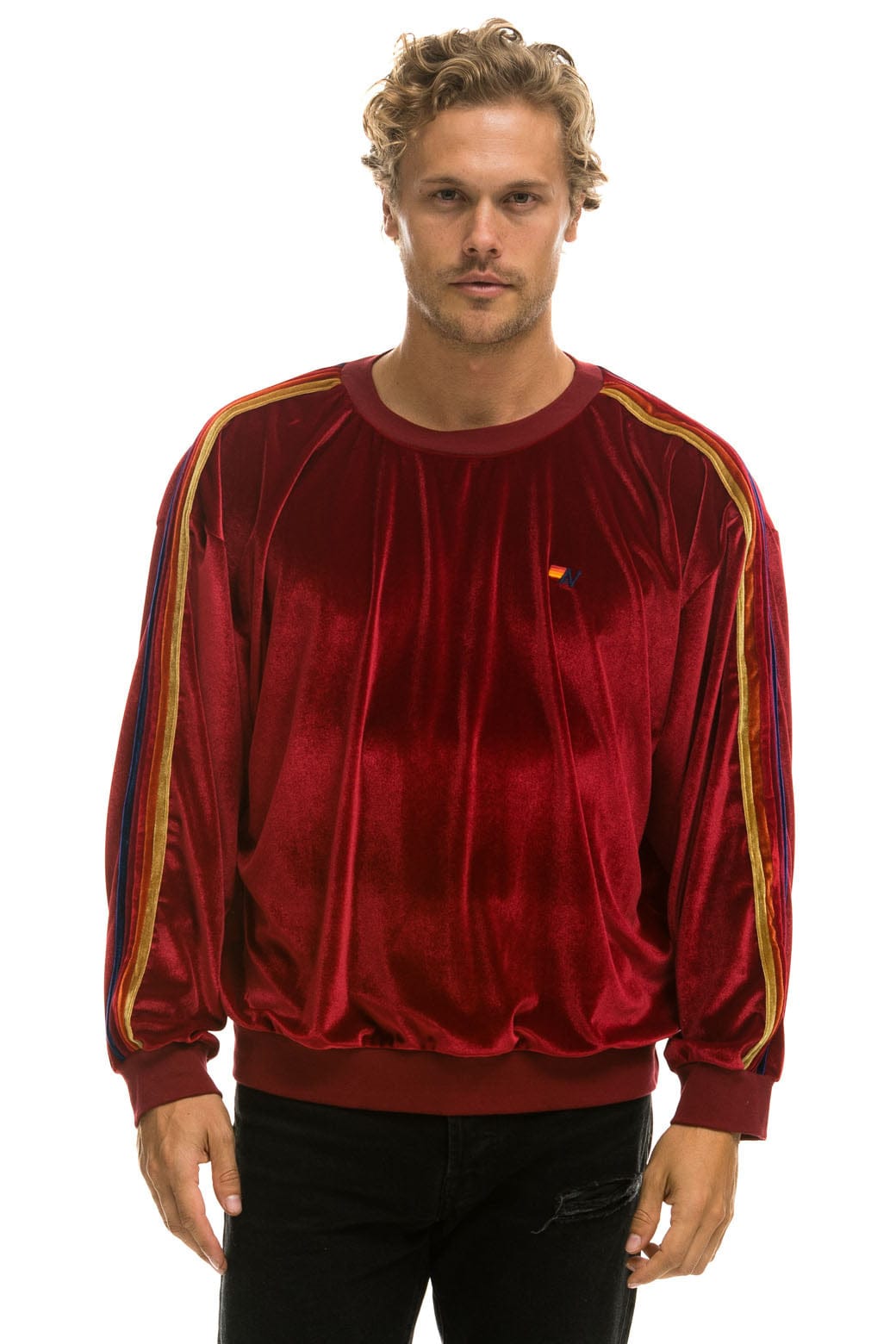 Classic CLASSIC VELVET RELAXED SWEATSHIRT - RED