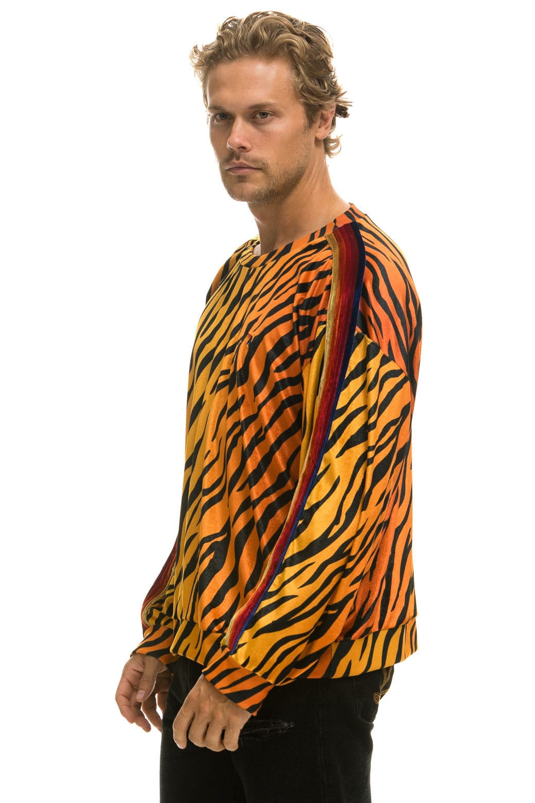 Classic CLASSIC VELVET RELAXED SWEATSHIRT - TIGER