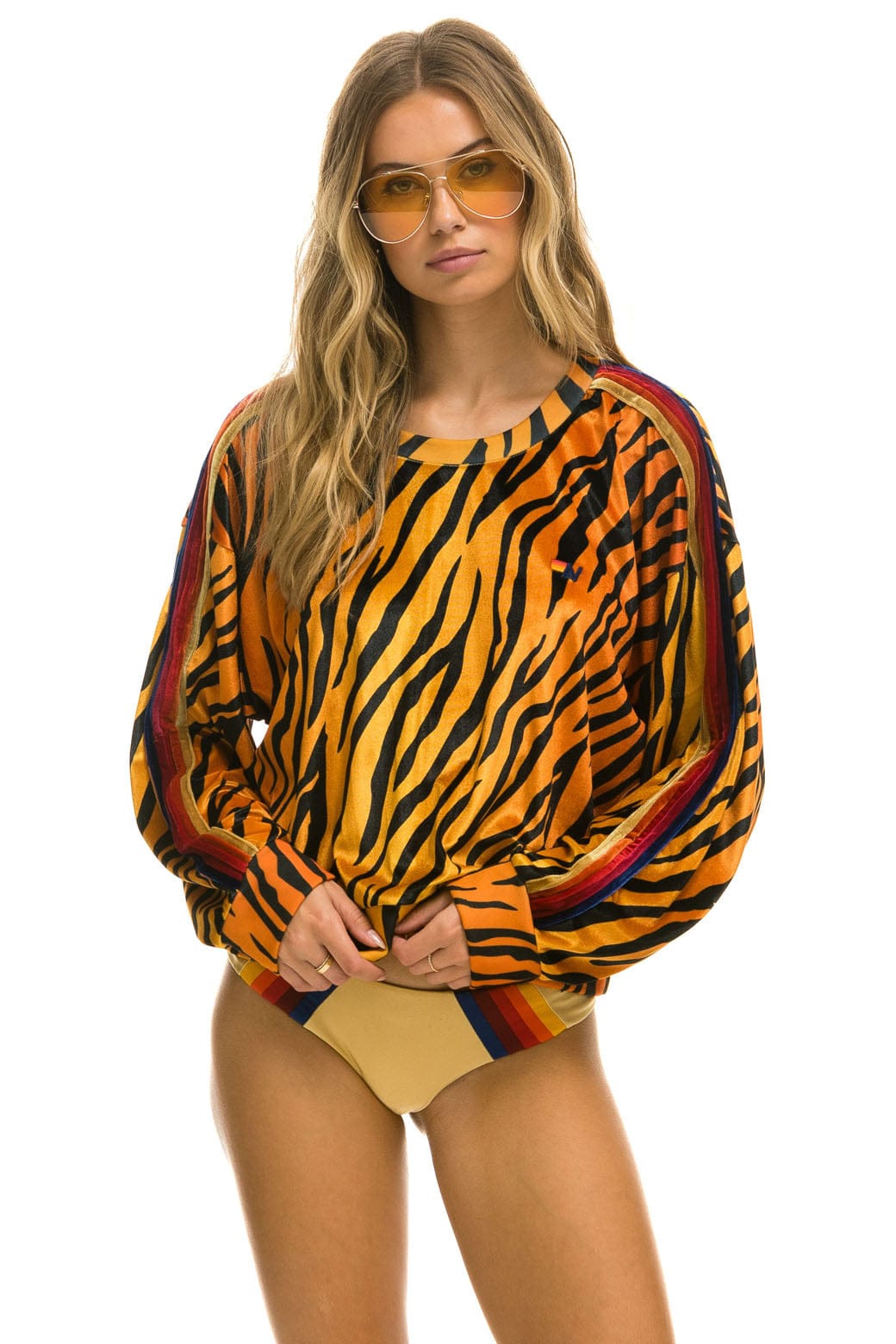 Classic CLASSIC VELVET RELAXED SWEATSHIRT - TIGER