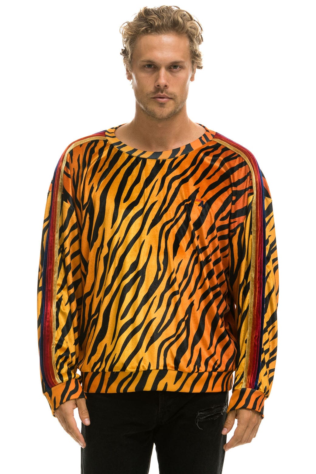 Classic CLASSIC VELVET RELAXED SWEATSHIRT - TIGER
