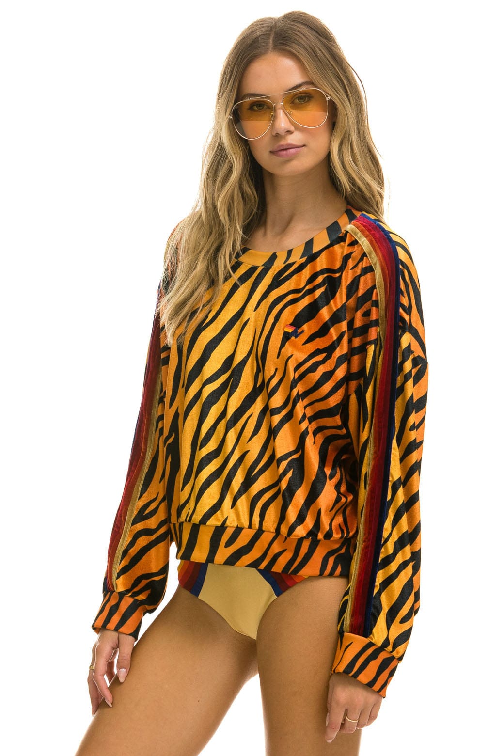 Classic CLASSIC VELVET RELAXED SWEATSHIRT - TIGER