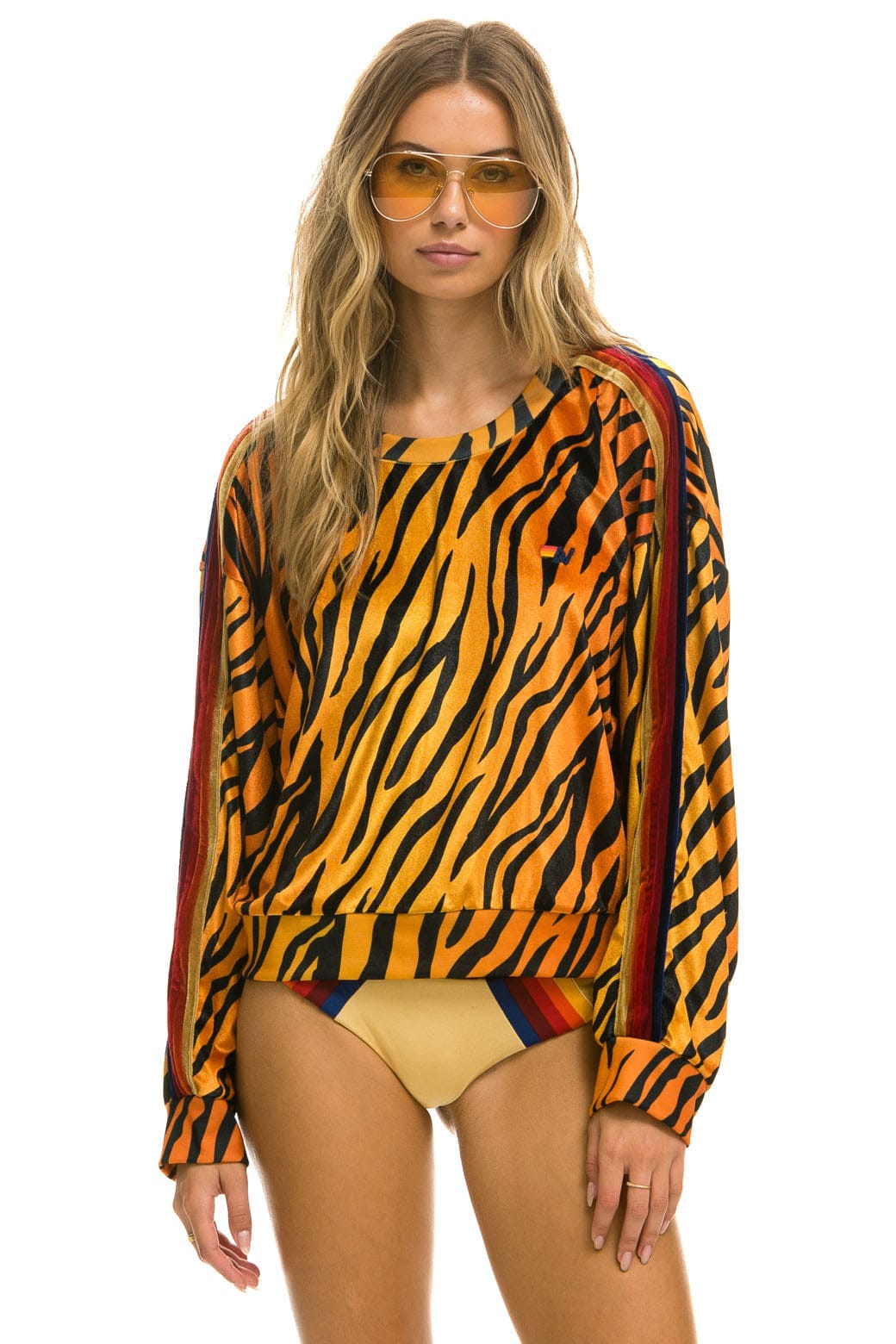 Classic CLASSIC VELVET RELAXED SWEATSHIRT - TIGER