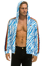 Classic CLASSIC VELVET RELAXED ZIP HOODIE - BLUE TIGER