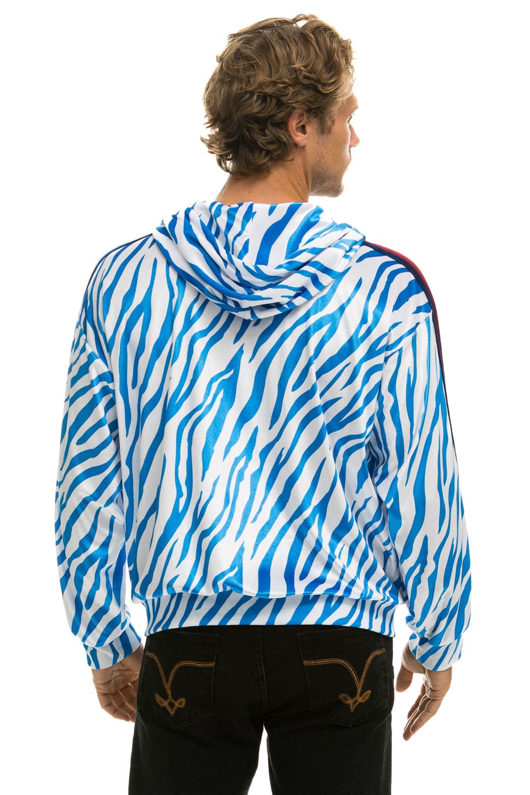 Classic CLASSIC VELVET RELAXED ZIP HOODIE - BLUE TIGER