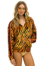 Classic CLASSIC VELVET RELAXED ZIP HOODIE - TIGER