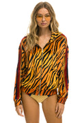Classic CLASSIC VELVET RELAXED ZIP HOODIE - TIGER