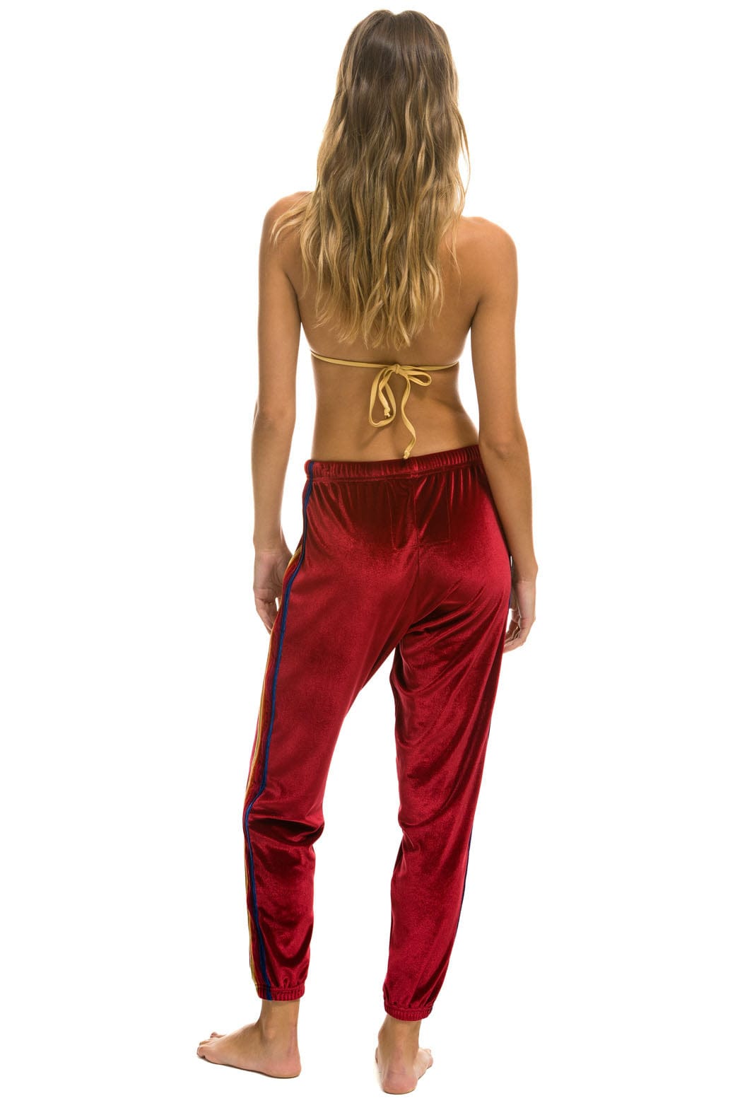 Classic CLASSIC VELVET SWEATPANTS - RED