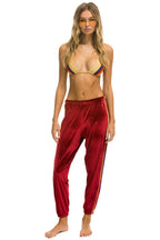 Classic CLASSIC VELVET SWEATPANTS - RED