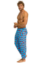 Classic DIAMOND REPEAT SMILEY 2 EMBROIDERY SWEATPANTS - SKY