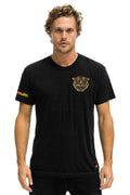 Classic DREAMLAND TIGER SMALL PRINT CREW TEE - BLACK