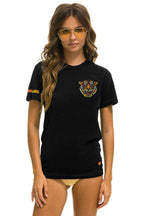 Classic DREAMLAND TIGER SMALL PRINT CREW TEE - BLACK