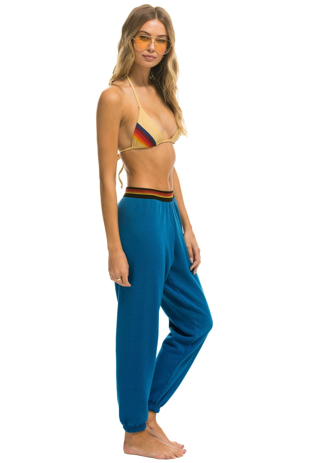 Classic LOGO STRIPE SWEATPANTS - CARIBBEAN