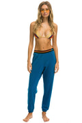 Classic LOGO STRIPE SWEATPANTS - CARIBBEAN