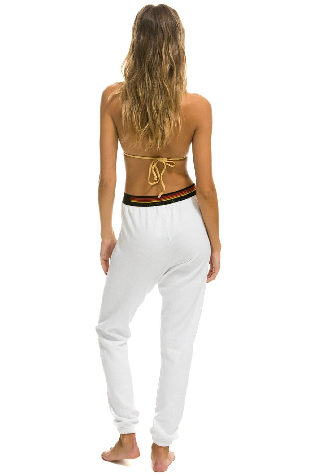 Classic LOGO STRIPE SWEATPANTS - WHITE