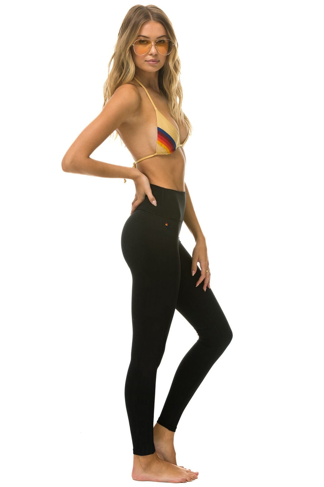Classic FULL LENGTH HI-RISE BOLT LEGGINGS - BLACK