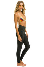 Classic FULL LENGTH HI-RISE BOLT LEGGINGS - CHARCOAL NEON PINK