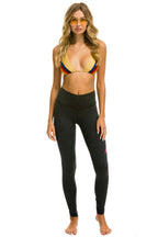 Classic FULL LENGTH HI-RISE BOLT LEGGINGS - CHARCOAL NEON PINK