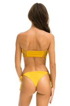 Classic GATHERED BANDEAU BIKINI TOP - REGGAE